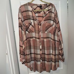Torrid long sleeve flannel top